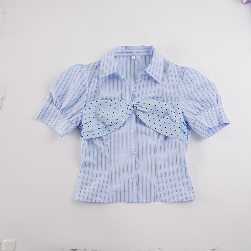 Damen Blusenshirt mit Puffärmeln und einzigartigem Bindedetail R&B