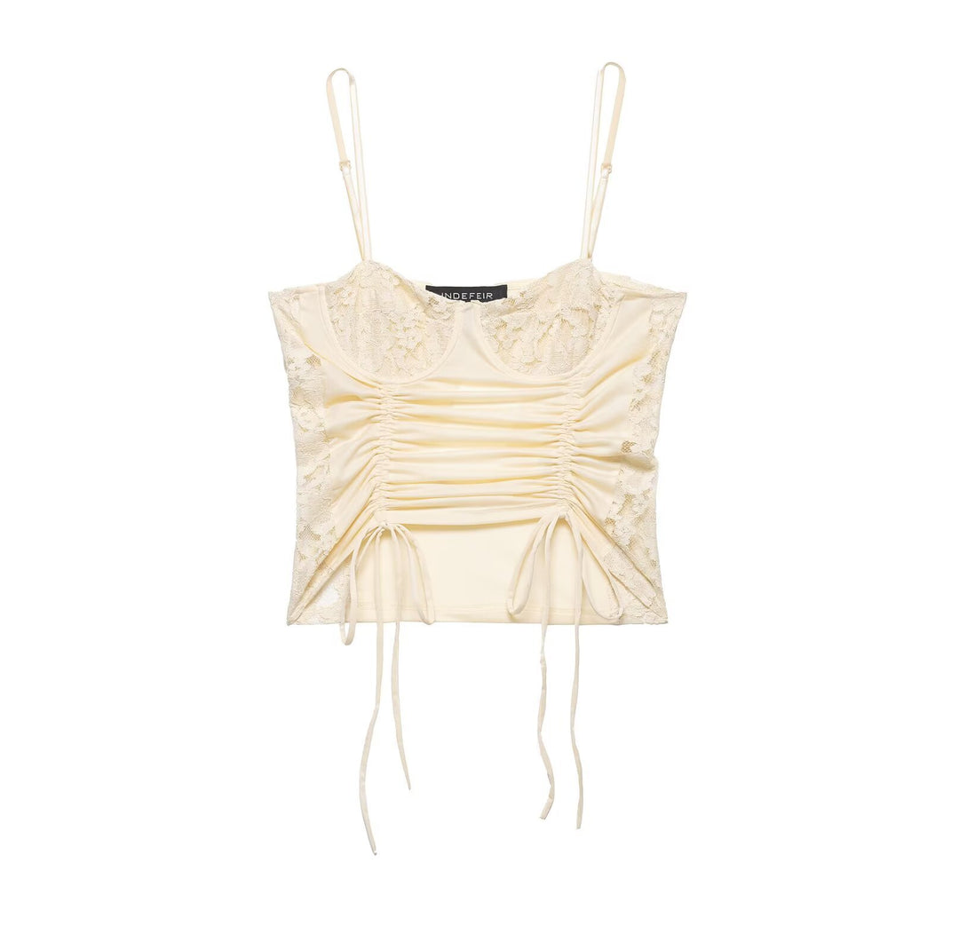 Damen Spitzeneinsatz Top R&B
