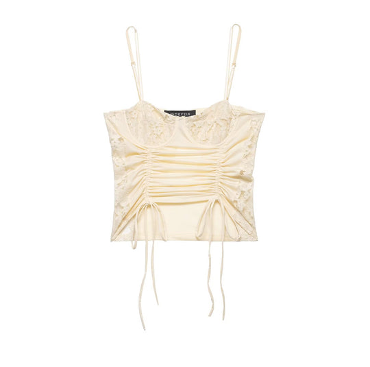 Damen Spitzeneinsatz Top R&B