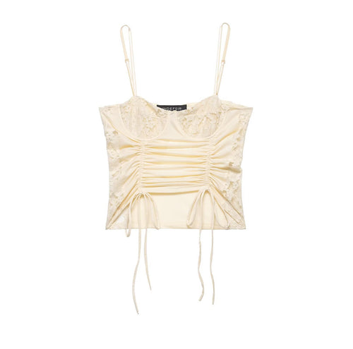 Damen Spitzeneinsatz Top R&B