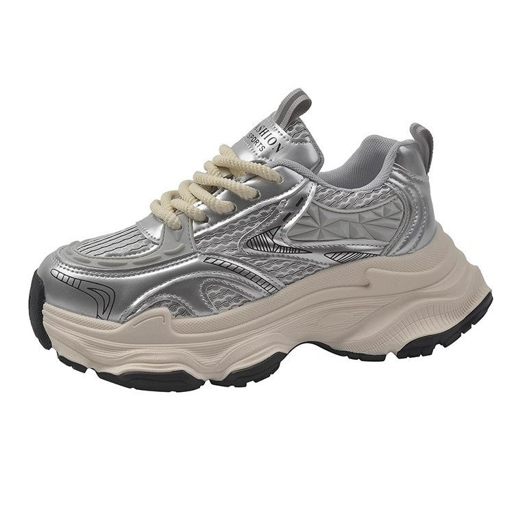 Damen Sportliche Chunky Sneakers mit atmungsaktiver Oberfläche und dämpfender Sohle