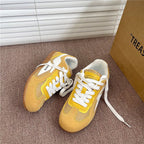 Damen Sportliche Sneaker mit weicher Veloursoberfläche und atmungsaktiver Netzstruktur