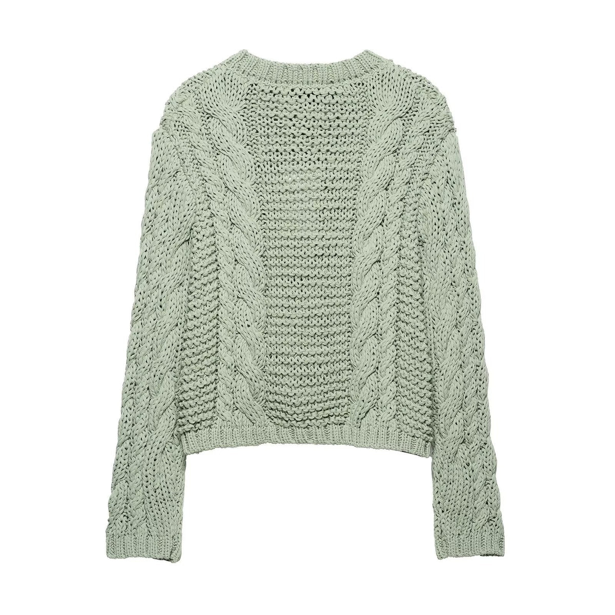 Damen Strickjacke mit Zopfmuster und Knopfdetails R&B