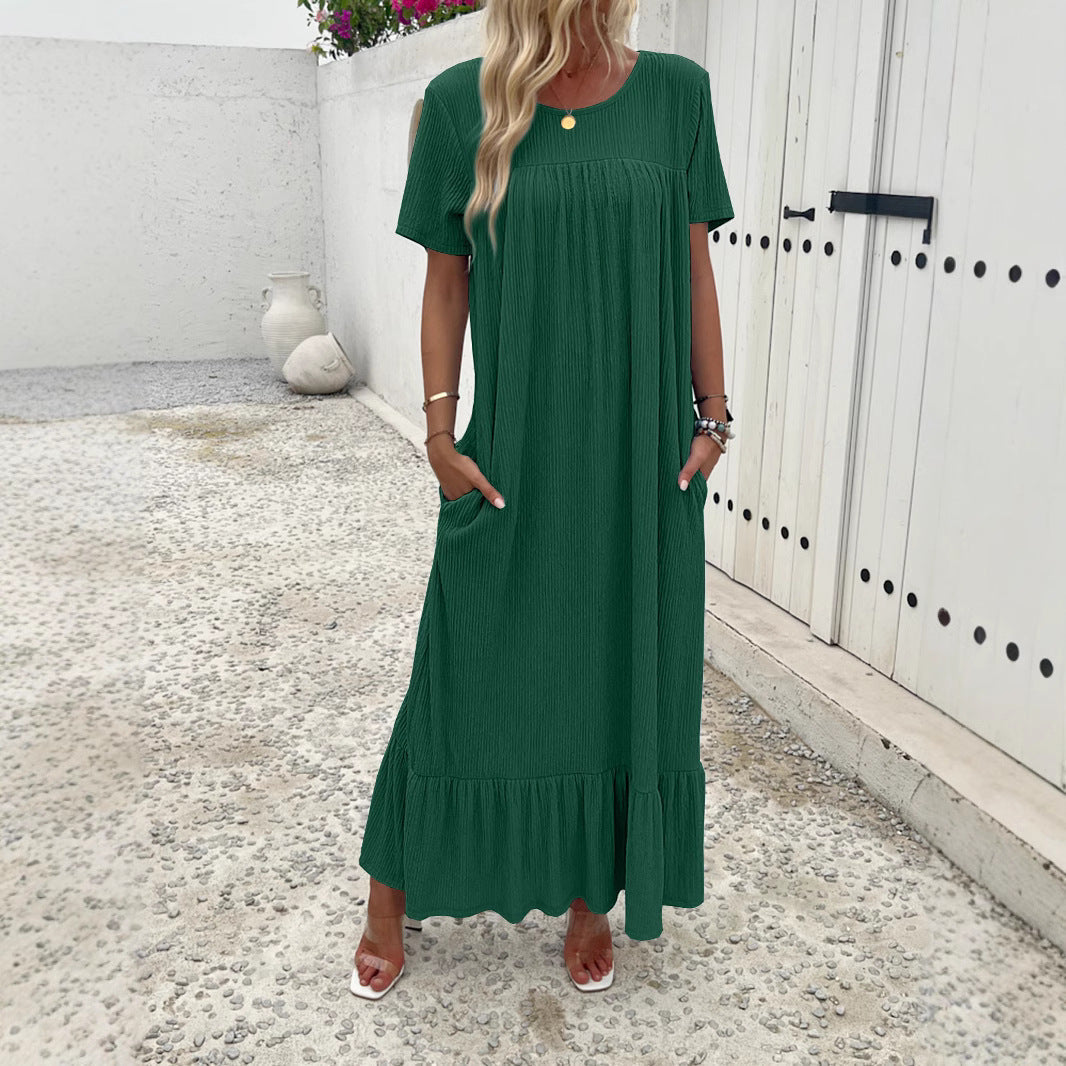 Damen Maxi-Kleid mit praktischem Taschen-Design R&B