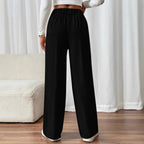 Damen Weit geschnittene Hose mit eleganter Knopfdetail R&B