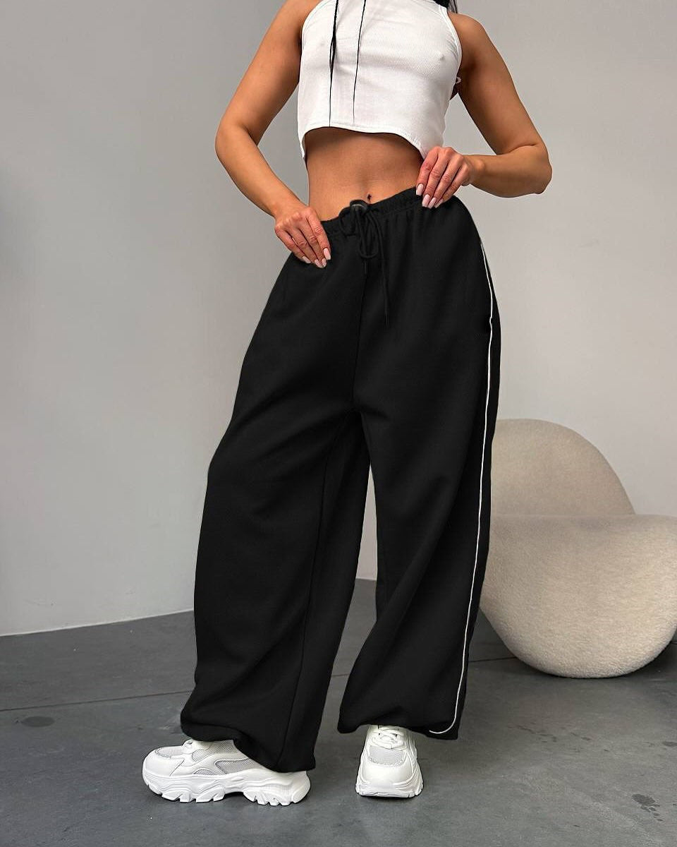 Damen Weite Sporthose mit elastischem Bund R&B