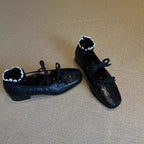 Damen elegante Ballerinas mit modischem Schleifenakzent und komfortablem Fußbett R&B