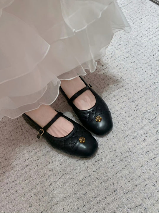 Damen Ballerinas mit elegantem Riemen und modischem Kick-Design R&B