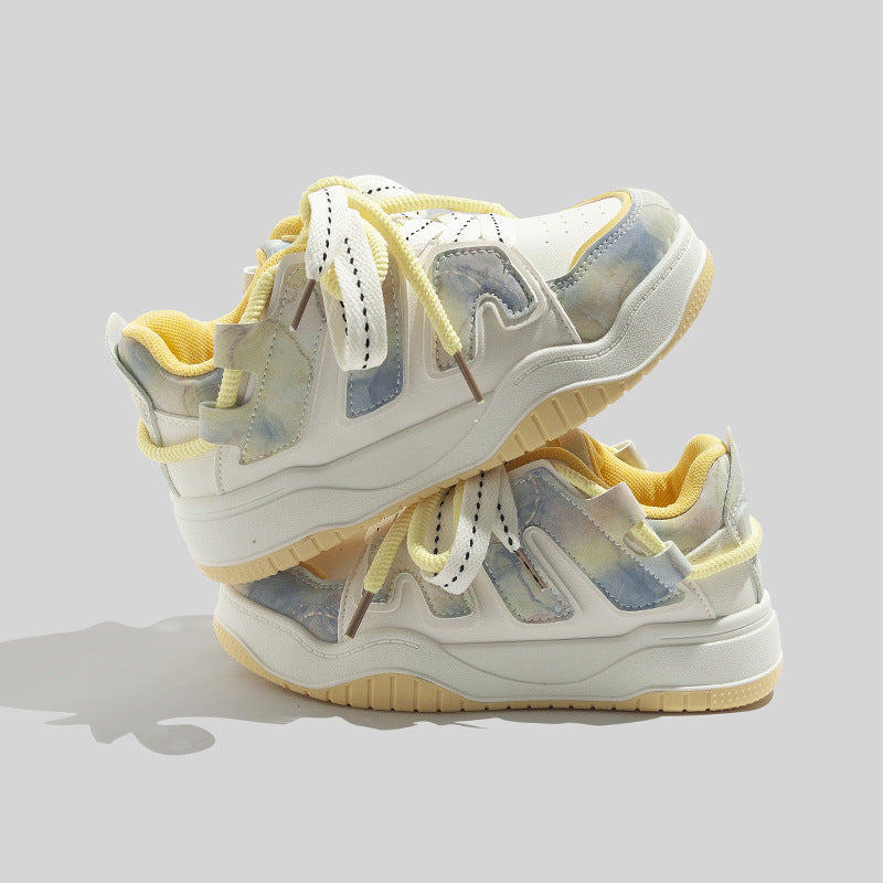 Damen Sportliche Sneakers mit innovativer Oberflächenstruktur und elastischer Schnürung