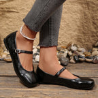 Damen Klassische Ballerinas mit verstellbarem Riemen R&B