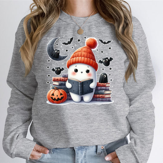 Damen Sweatshirt mit verspieltem Halloween-Motiv und hochwertigem Material R&B