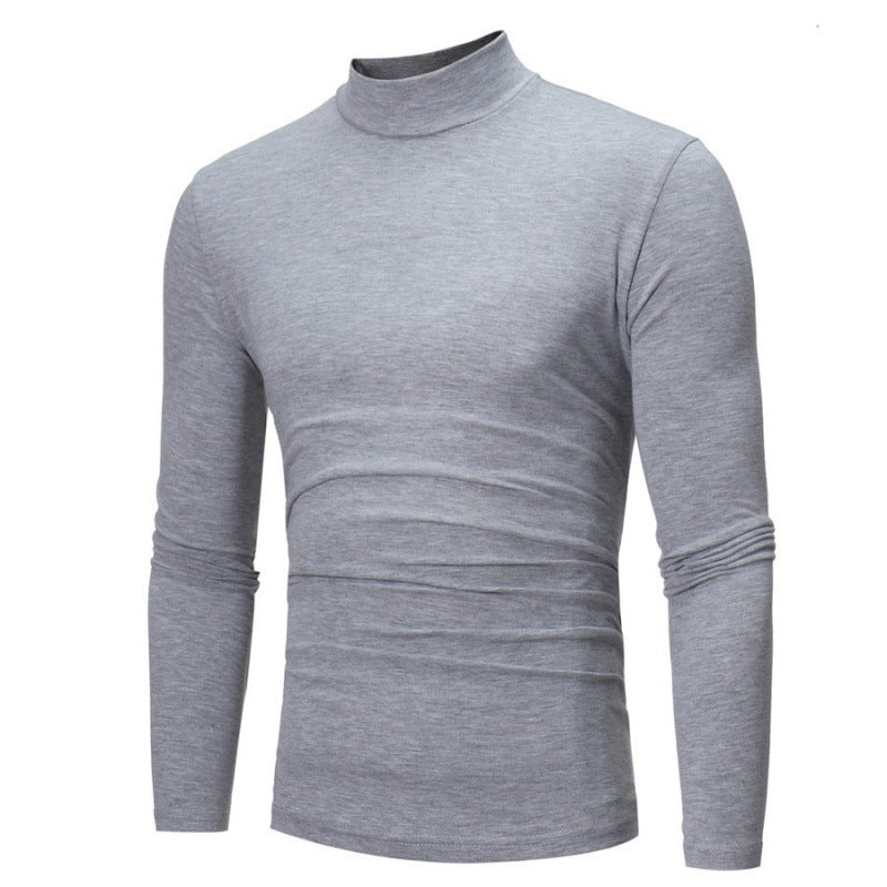 Herren Rollkragen Langarmshirt mit figurbetontem Schnitt und atmungsaktiver Stretch-Qualität R&B