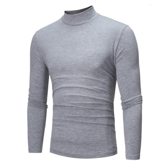 Herren Rollkragen Langarmshirt mit figurbetontem Schnitt und atmungsaktiver Stretch-Qualität R&B