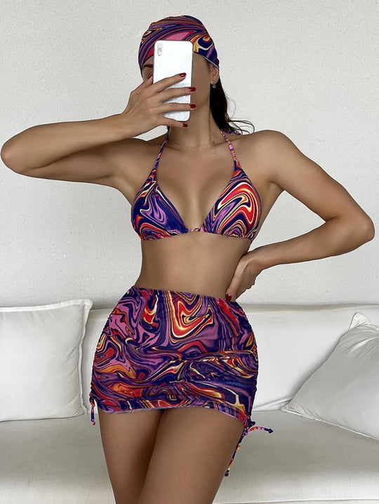 Damen Bikini-Set mit verspieltem Schnitt und modischen Akzenten R&B