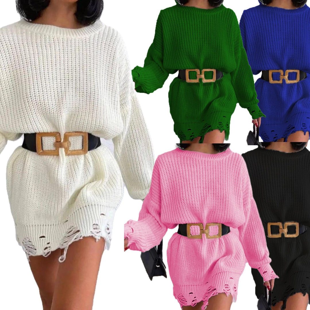 Damen Oversized Strickpullover mit einzigartigen Rippstrukturen und modischen Cut-Outs R&B