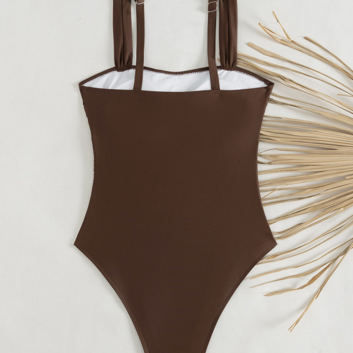 Damen Sportlicher Einteiler Badeanzug mit Rüschendetails R&B