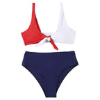 Damen Bikini-Set mit innovativem Knoten-Design und hoch geschnittenem Höschen R&B