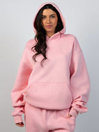 Damen lässiger Kapuzenpullover mit weitem Schnitt und Kängurutasche