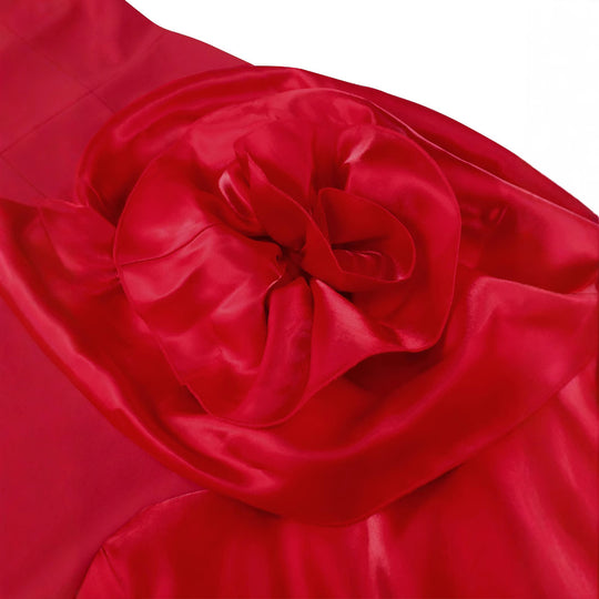 Damen Elegantes Abendkleid mit voluminösem Blumenakzent R&B