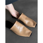 Damen Offene Mules aus weichem Leder R&B