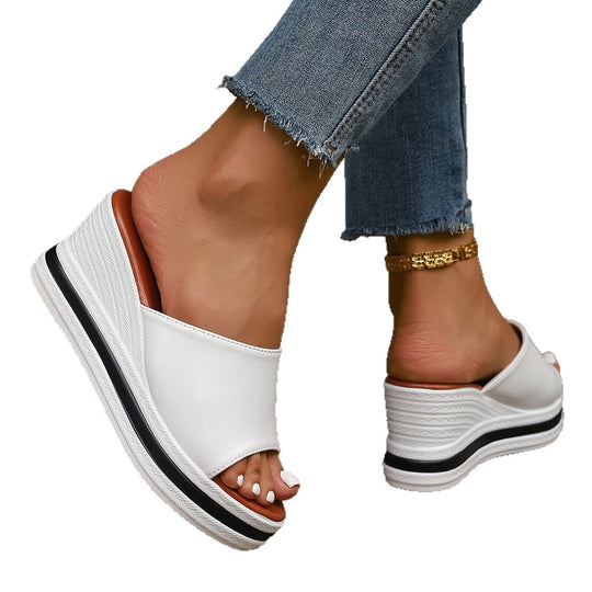 Damen Plattform-Pantoletten mit elegantem Design und offenem Schnitt R&B