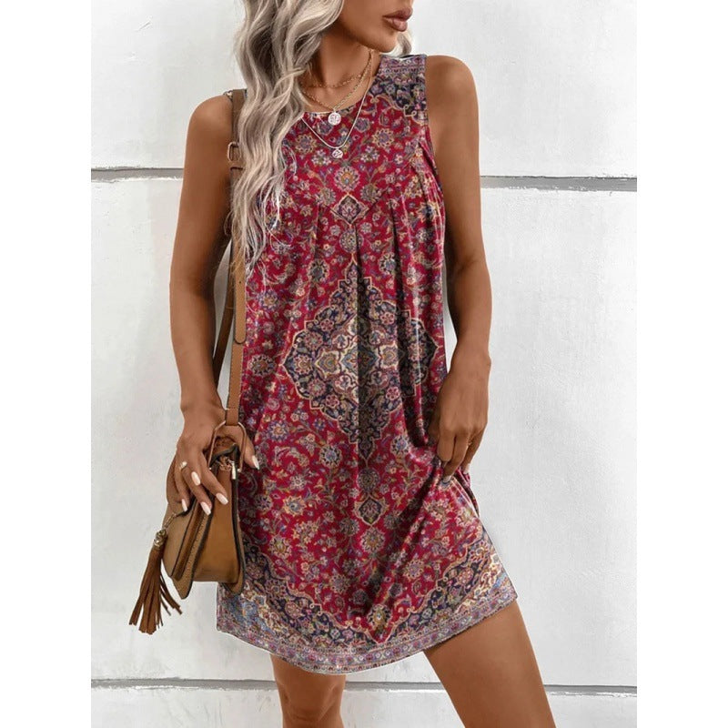 Damen Schmuckes Sommerkleid mit floralem Muster und weich fließendem Stoff R&B