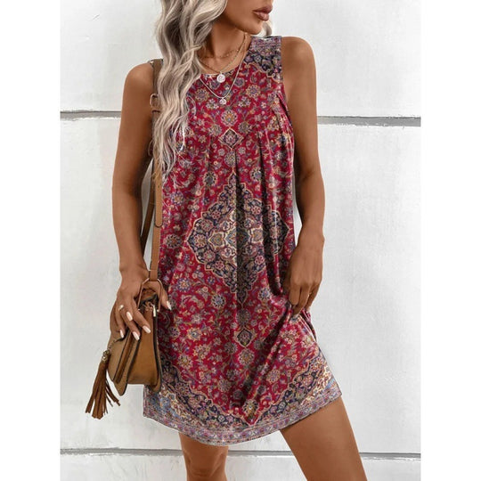 Damen Schmuckes Sommerkleid mit floralem Muster und weich fließendem Stoff R&B