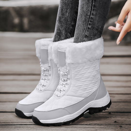 Damen Winterstiefel mit warmem Futter und rutschfester Sohle R&B