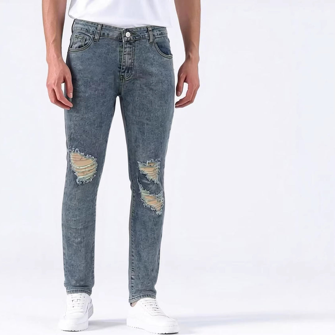 Herren Destroyed Jeans mit modischem Used-Look R&B
