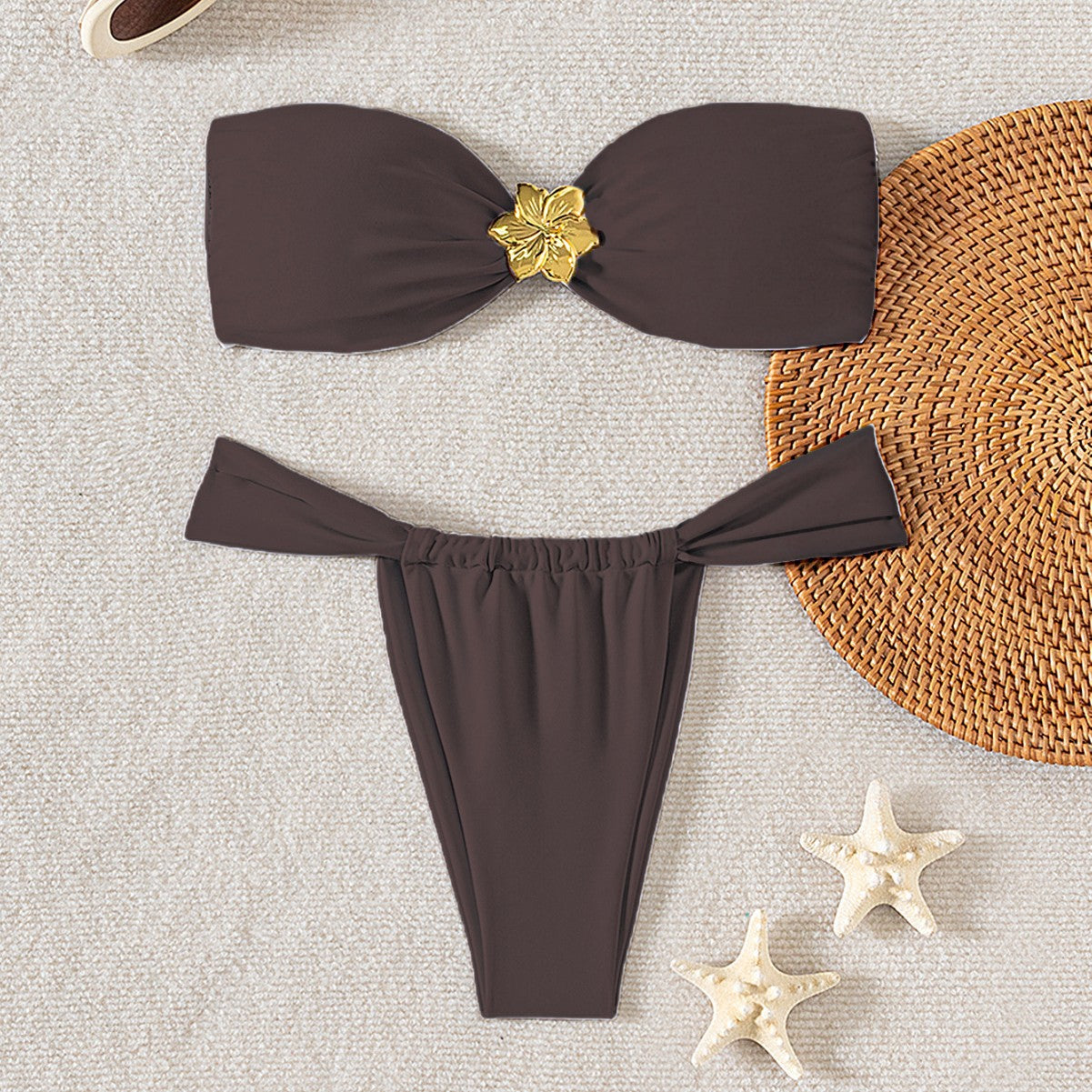 Damen Bandeau-Bikini mit elegantem Verschluss und modischem Design R&B