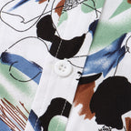 Herren Kurzarmhemd im kreativen Aquarell-Design