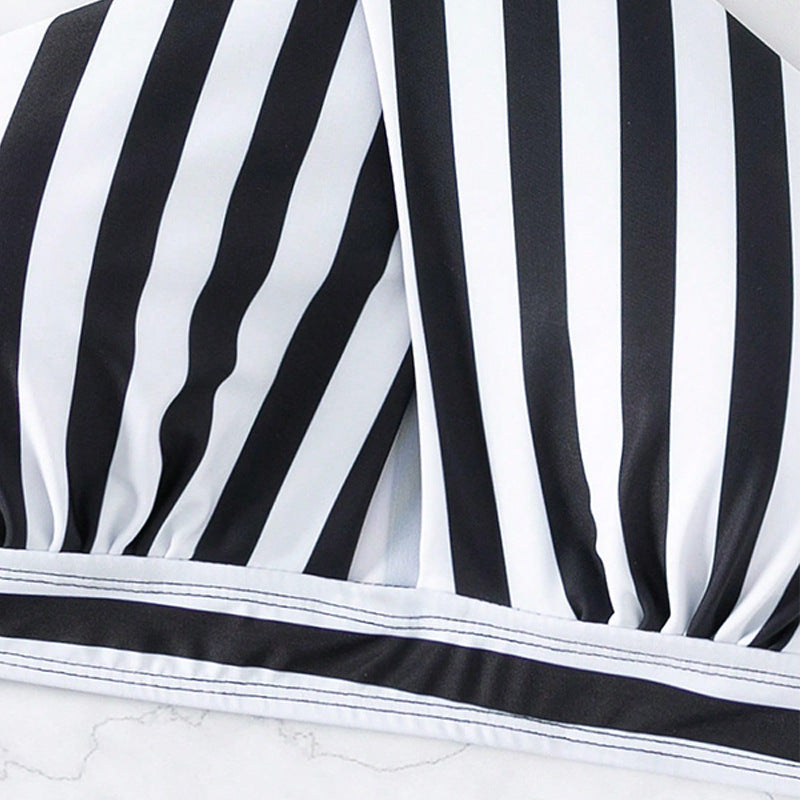 Damen Triangel-Bikinioberteil mit modischem Wickel-Design und elastischen Trägern R&B