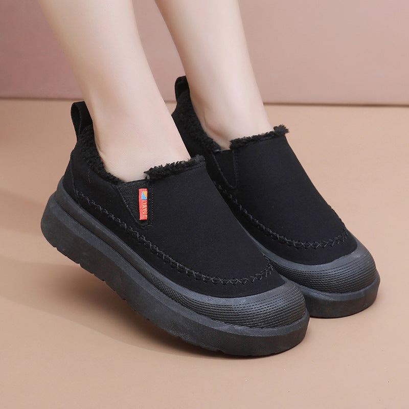 Damen Komfortable und warme Slip-On Hausschuhe mit kuscheligem Innenfutter R&B