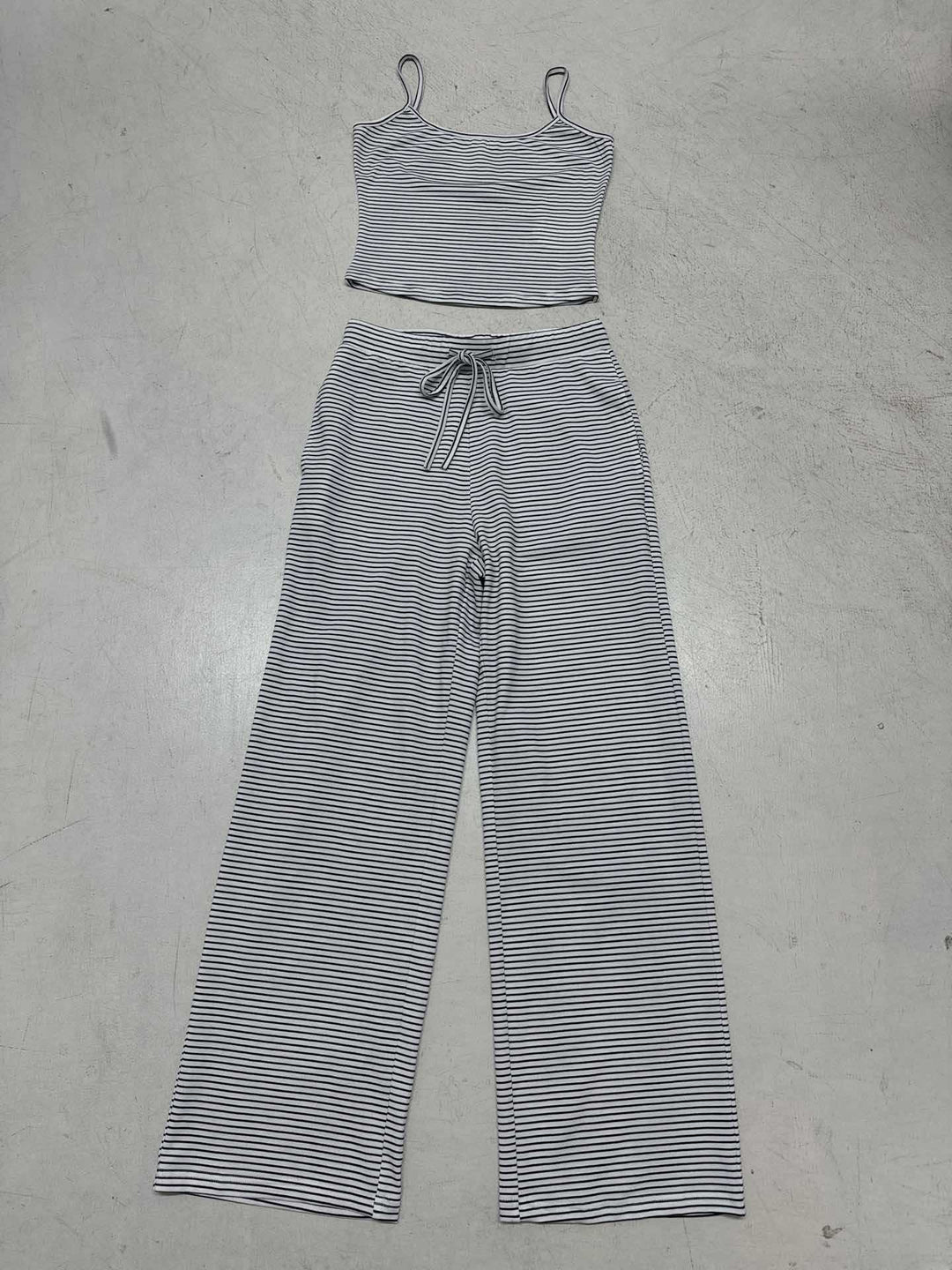 Damen lässiges Sport-Set aus hochwertigem Jersey mit durchgehendem Gummizug R&B