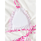 Damen Triangel-Bikini mit verspieltem Rüschen-Design R&B