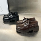 Damen elegante Plateau Schnürschuhe mit stabiler Sohle und modischem Design R&B