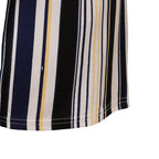 Damen gestreifte Sommer-Shorts mit elastischem Bund und Taillenknotenschnur R&B