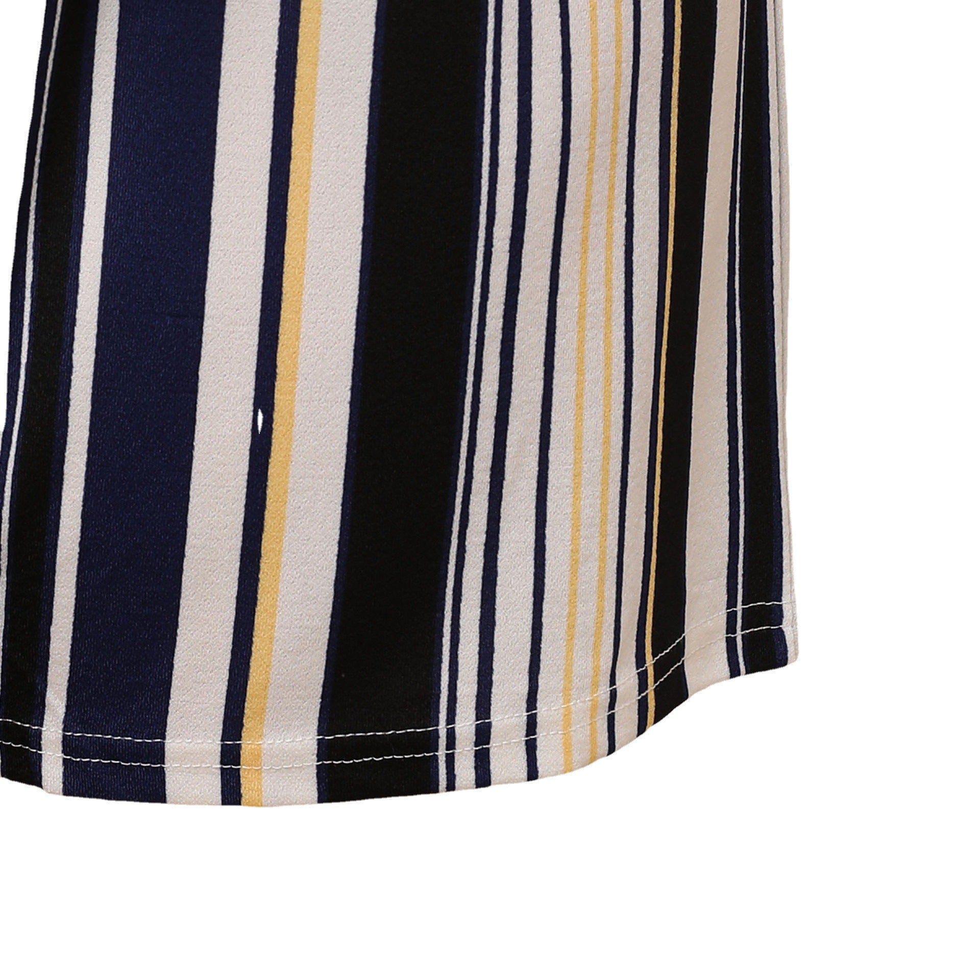 Damen gestreifte Sommer-Shorts mit elastischem Bund und Taillenknotenschnur R&B