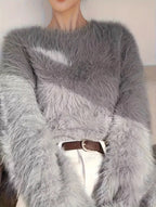 Damen Flauschiger Pullover mit weichem Material und modischem Design