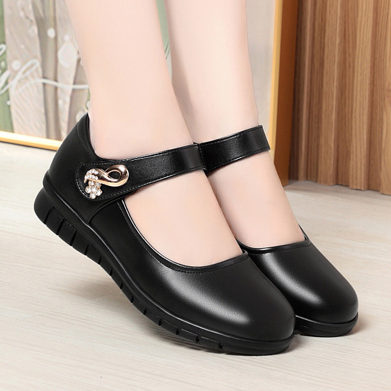 Damen Komfortable Mary Jane Ballerinas mit Schmuckdetail R&B