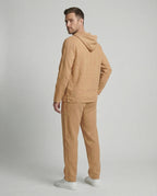 Herren lässiges Leinen-Hoodie-Set mit praktischen Taschen und entspannter Passform R&B