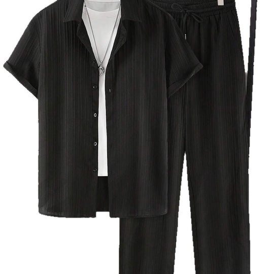 Damen Streifen Schlafanzug Set R&B