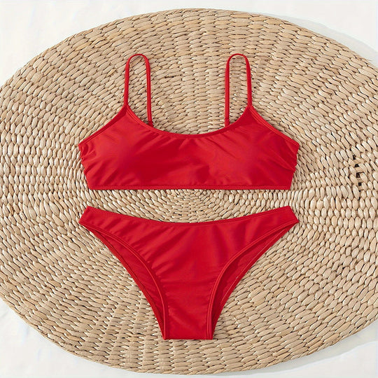 Damen Bikini-Set mit gefüttertem Oberteil und hoch geschnittenem Slip R&B