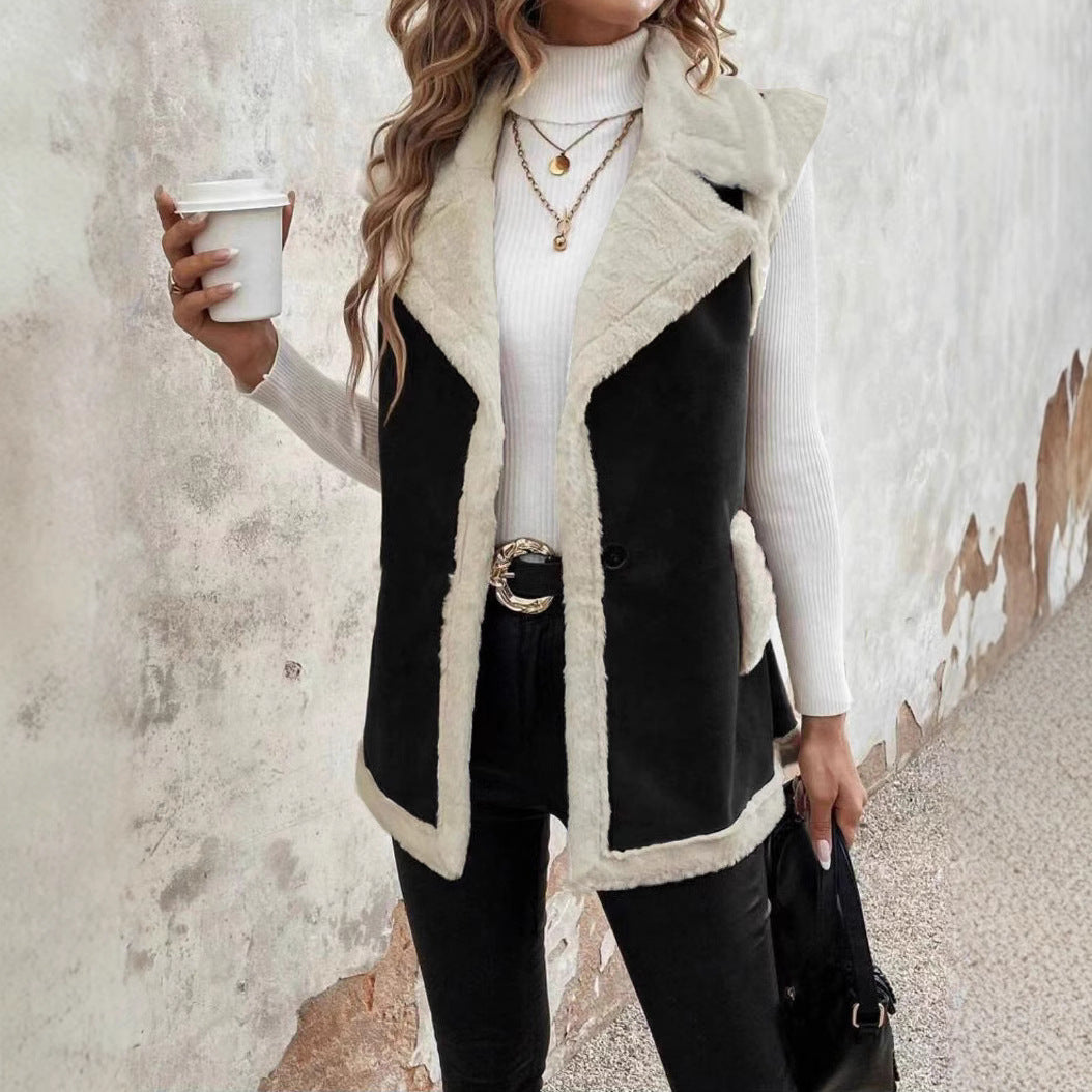 Damen Wolle Mantel R&B