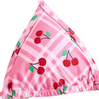 Damen Triangel-Bikini mit frischem Kirschmotiv R&B