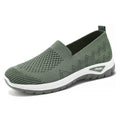 Damen Slip-On Laufschuhe mit luftdurchlässigem Strickdesign und dämpfender Sohle R&B