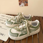 Damen Sportliche Plateau Sneakers mit einzigartigem Design und atmungsaktiver Oberflächenstruktur