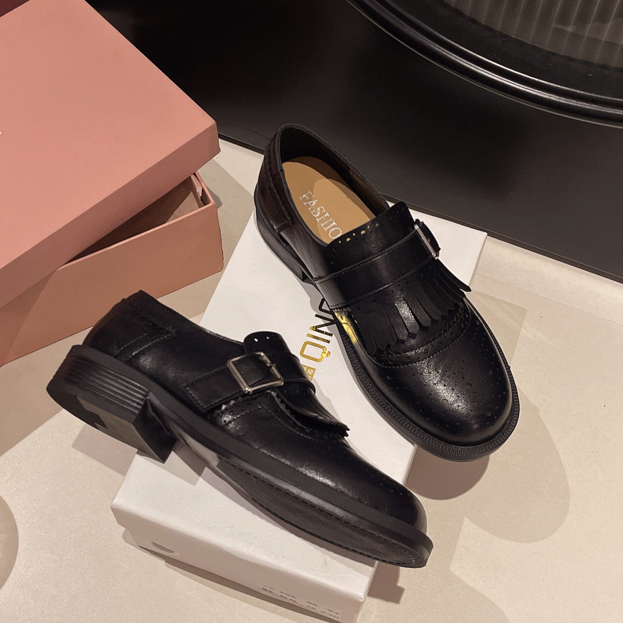 Damen Mokassins mit modischem Fransen-Design und bequemer Sohle EB