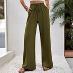 Damen luftige Paltz-Hose mit elastischem Bund und praktischen Taschen R&B