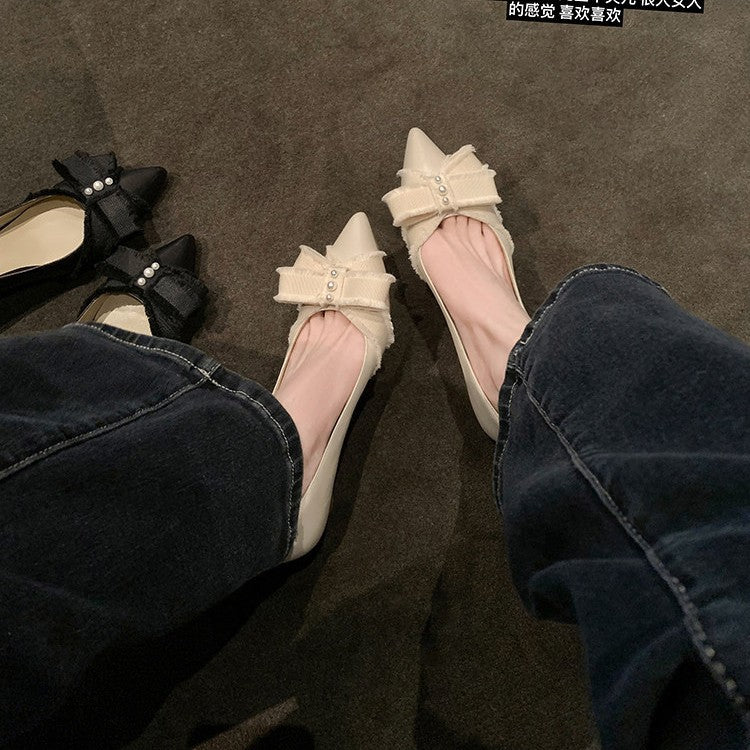 Damen Elegante Pumps mit dekorativem Schleifendetail und funkelnden Applikationen R&B